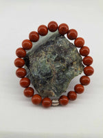 Bracelet Jaspe rouge 8 mm pierre naturel