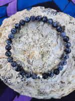 Bracelet Obsidienne moucheté ou neige 6 mm pierre naturel