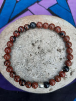 Bracelet Obsidienne acajou 6 mm