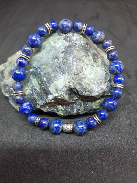 Copie de Bracelet Lapis Lazuli 6 mm et 4 mm