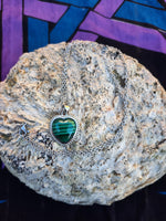 Pendentif cœur Malachite pierre naturel